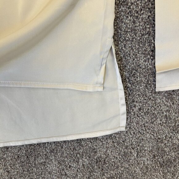 Express Womens Satin Long Sleeve Pleated Gramercy Tee Sandshell Size XS NWT $54 - Picture 8 of 16